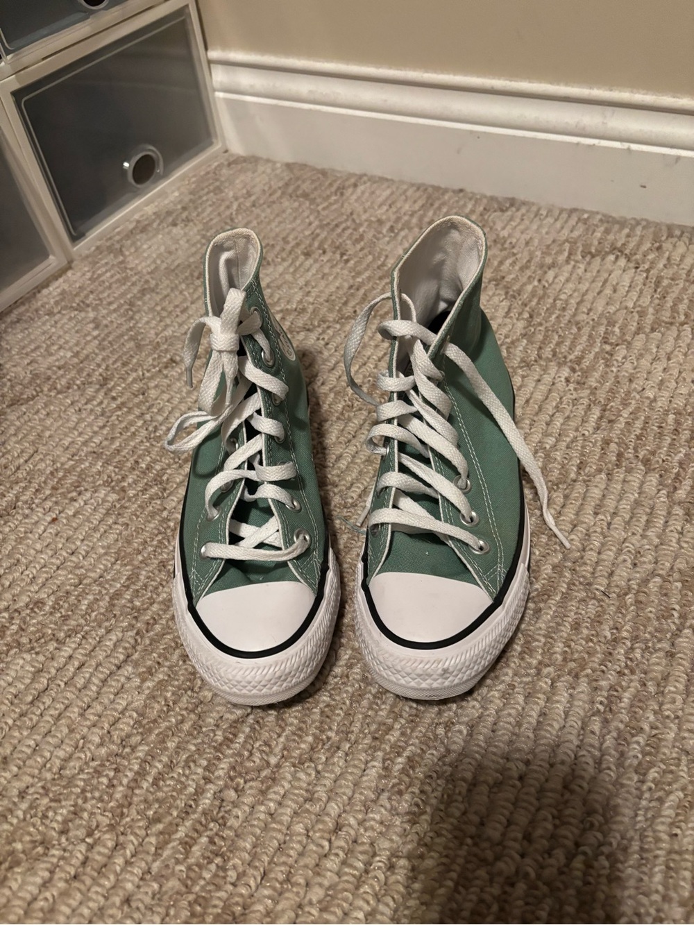 Sage green converse